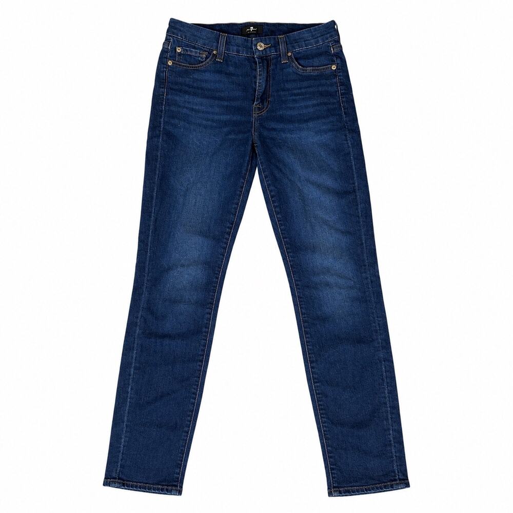 7 For All Mankind Women's Jeans Size 27 medium wash women’s skinny mid  rise